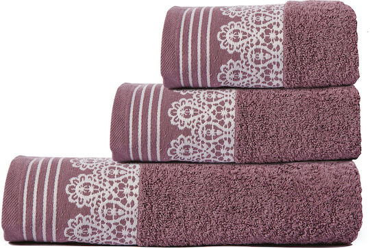 SB Home Hand Towel Alma 30x50cm Violet Weight 550gsm SB Home Hand Towel Alma 30x50cm Violet Weight 550gsm