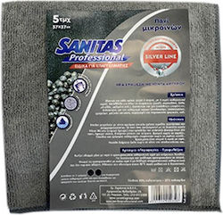 Sanitas Professional Σπογγοπετσέτες Γενικής Χρήσης Γκρι 37x37εκ. 5τμχ