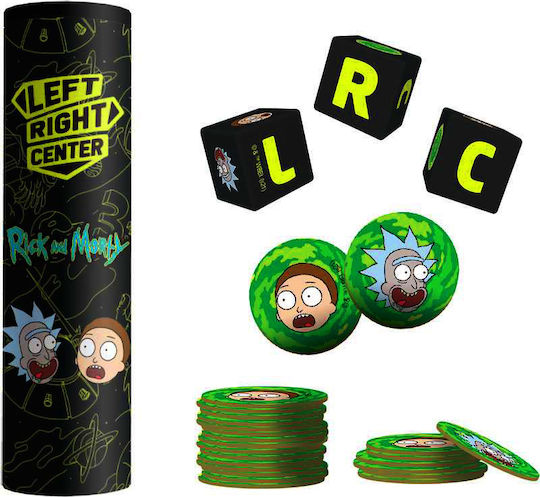 Board Game Left Right Center: Rick and Morty for 3+ Players 6+ Years Old (EN) USAopoly