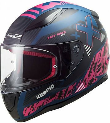 LS2 FF353 Rapid Xtreet Full Face Helmet ECE 22.05 1250gr Matt Blue Purple