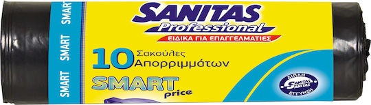 Sanitas Σακούλες Απορριμάτων Smart Price 65x90cm 10τμχ Μαύρες