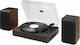 Audizio RP330D Turntables with Preamp Brown