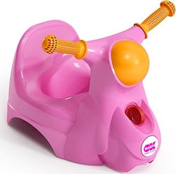 OK Baby Potty with Steering Wheel Scooter Pink