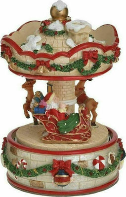 Inart Christma Decorative Decorative Scenery with Music and Drive 16x11x11cm