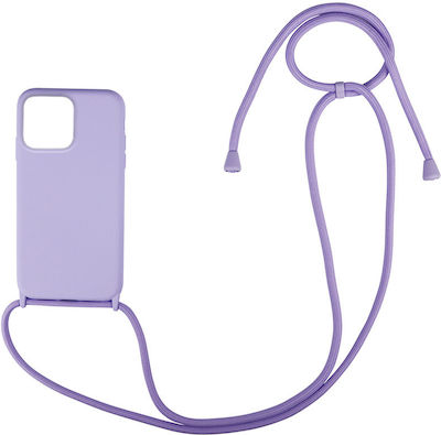 Sonique CarryHang Back Cover Silicone 0.5mm with Strap Lilac (iPhone 13 Pro)