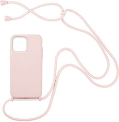 Sonique CarryHang Umschlag Rückseite Silikon 0.5mm Rosa (iPhone 13 Pro Max)