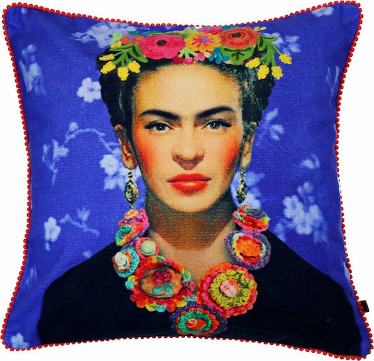 Synchronia Калъф За Възглавница Frida От 100% Памук Син 45x45см