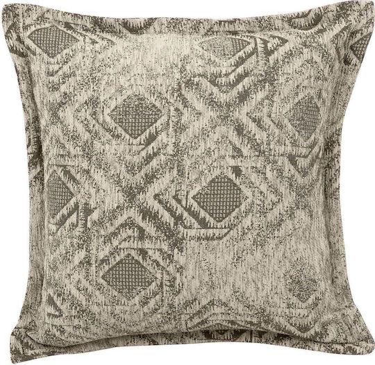 Madi Ziggurat Vison Beige 45x45cm Throw Pillow