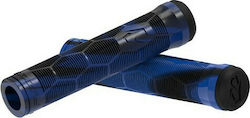 Fuzion Handlebar Grip for Kids Skateboards Hex Black / Blue Swirl