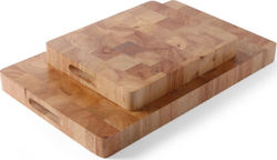 Hendi Rectangular Wooden Chopping Board Brown 32.5x26.5cm