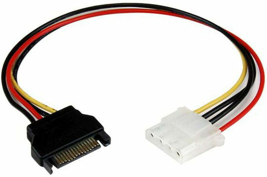 StarTech 15-Pin Sata - 4-Pin Molex Cable 0.3m Πολύχρωμο LP4SATAFM12