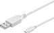 Goobay Regular USB 2.0 to micro USB Cable Λευκό 1m (43837)