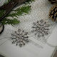 Hanging Snowflake Ornament Metallic Silver Set 2pcs