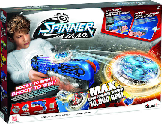 AS Σβούρα Silverlit Spinner Mad Single Shot Blaster για 5+ Ετών