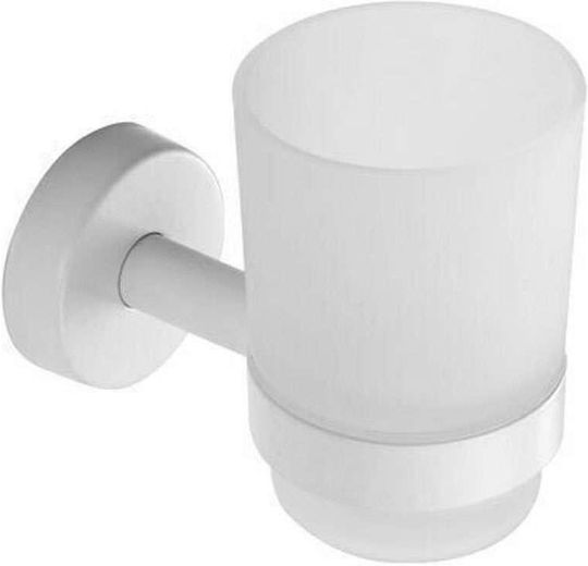 Karag Uno Inox Cup Holder Wall Mounted White