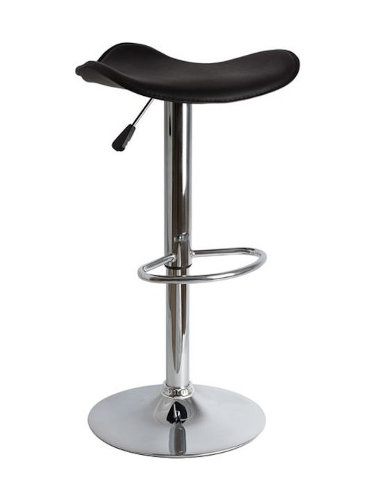 Stool Bar Ganna with Adjustable Height Black 45x45x62-82cm