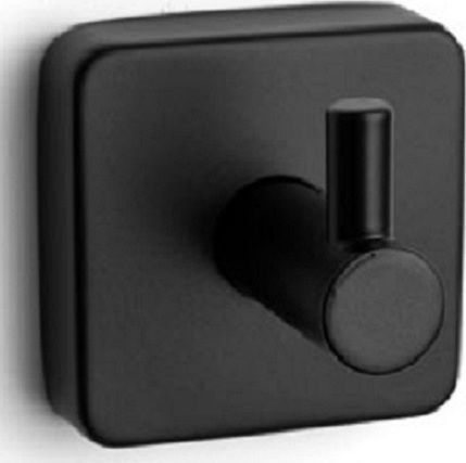 Karag Quattro Single Wall-Mounted Bathroom Hook ​7x7cm Black 420955