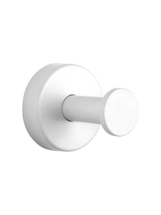 Karag Uno Single Wall-Mounted Bathroom Hook ​5.5x5.5cm Bianco