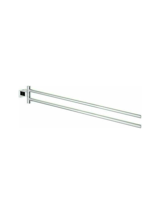 Grohe Essentials Ράγα Μπάνιου Διπλή Επιτοίχια με Βίδες ​43.9x43.9cm Ασημί