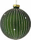 Hängendes Kugel Ornament Ornament Glas Grün 10cm Set 4Stück