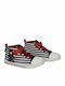 Kids Sneakers High with Scratch Navy Blue