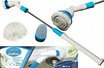 TnS Plastic Rotating Cleaning Brush with Handle White