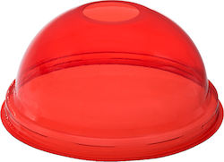 Πλαστικά Θράκης Καπάκια Ποτηριού μιας Χρήσης Kuppel-Deckel in Rot Farbe (100Stück)