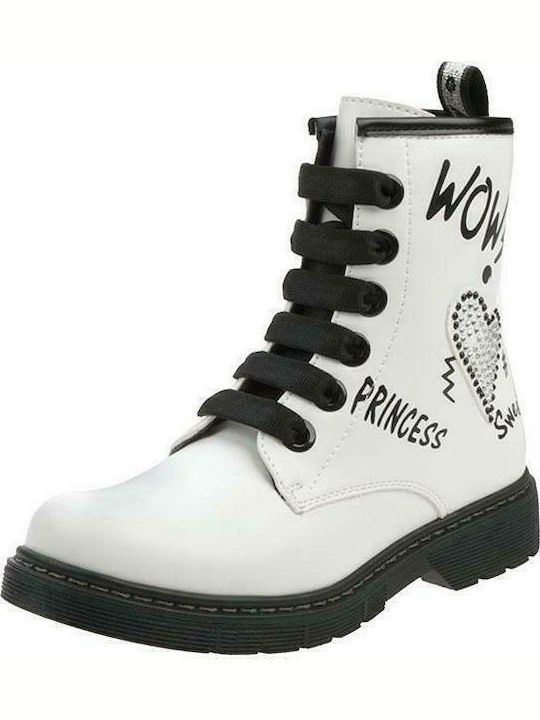 Kids Boots with Zipper White