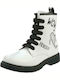 Kids Boots with Zipper White