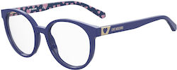 Moschino Plastic Eyeglass Frame Blue MOL584 PJP