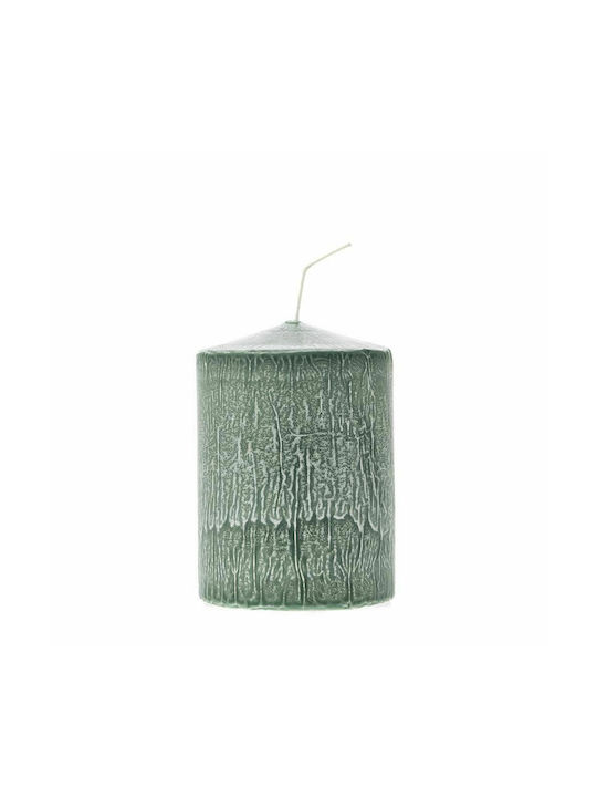 Iliadis Decorative Candle Frosted Green 7x10cm 1pcs