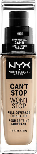 NYX Professional Makeup Can't Stop Won't Stop Liquid Make Up 6.5 Nude 30ml