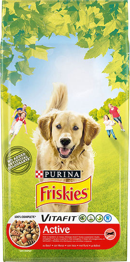 Friskies Friskies Vitafit Active 9kg Dry Food for Adult Dogs with Beef