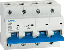 Elmark C100M 4-Poles Automatic Circuit Breaker 100A 41492