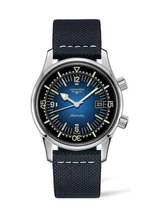 Longines Legend Diver Ρολόι Αυτόματο με Δερμάτινο Λουράκι