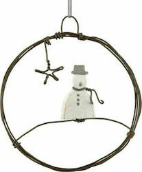 Synchronia Wooden Wreath Snowman with Diameter 7.5cm