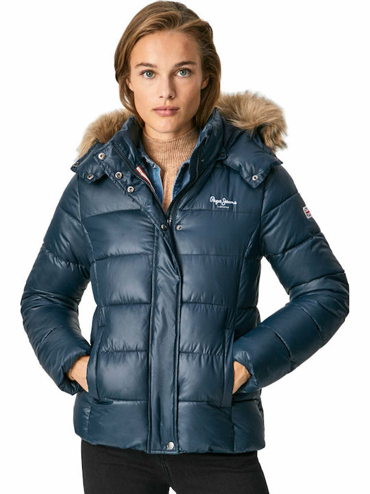 Pepe Jeans June Κοντό Γυναικείο Puffer Μπουφάν ...