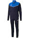 Individual Rise Football Tracksuit Glossy with Elastic Navy Blue
