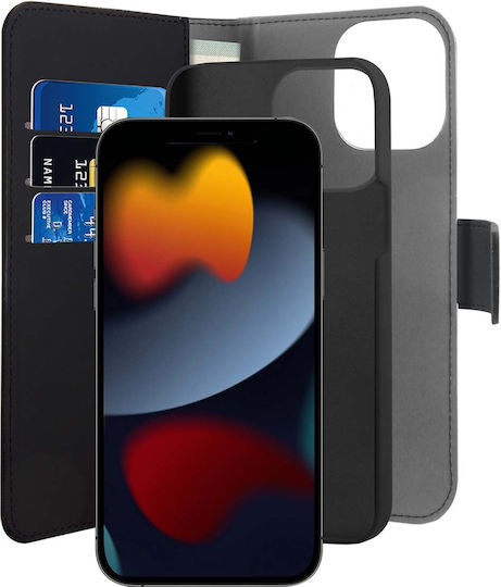 Puro Book Δερματίνης 2mm Μαύρο (iPhone 13 Pro)