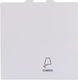 Geyer Front Plate Wall Push Bell Button without Frame White 736401S