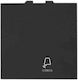 Geyer Front Plate Wall Push Bell Button without Frame Black 736405S