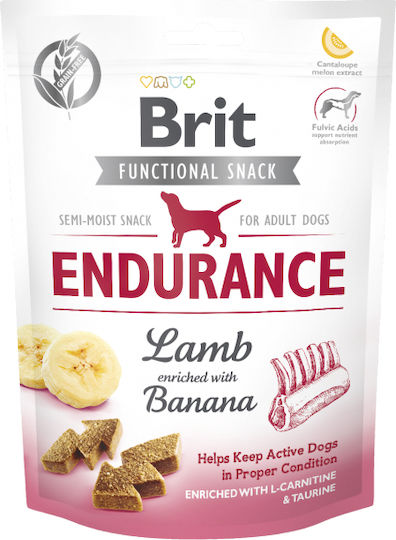 Brit Functional Snack Endurance Lamb & Banana Λιχουδιά Σκύλου 150gr για Ενίσχυση Οργανισμού