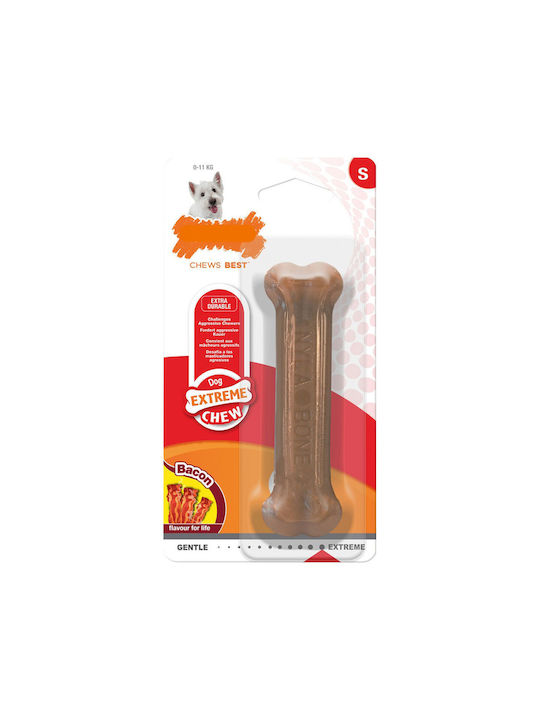 Nylabone Power Bone Toy Dog Chewable with Flavor Bacon Small Beige 1pcs