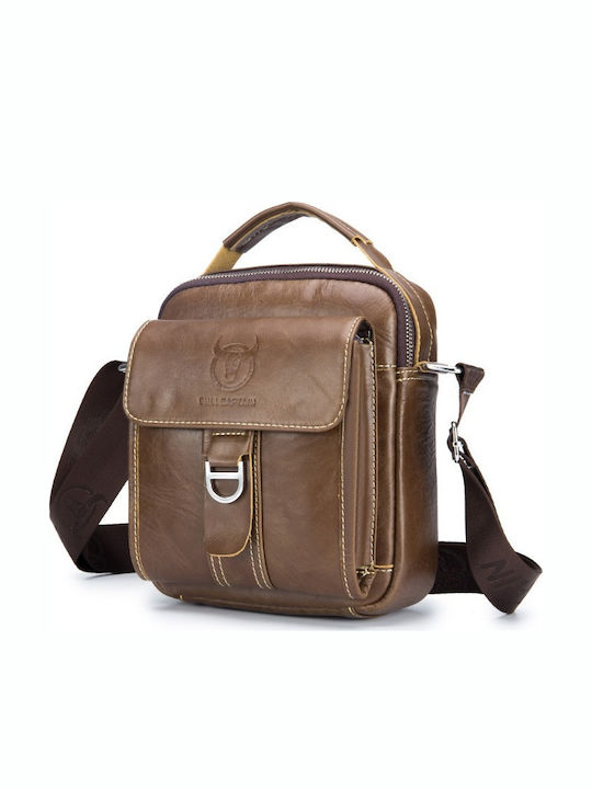 DJB-038 Leather Men's Bag Shoulder / Crossbody Brown