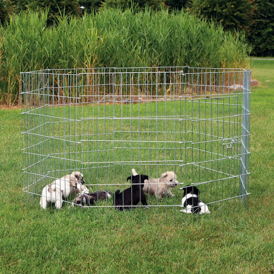 Trixie Puppy Run Metallic Dog Park 154x91cm Silver