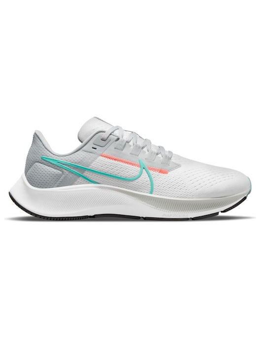 Nike Air Zoom Pegasus 38 Γυναικεία Αθλητικά Παπούτσια Running White / Dynamic Turquoise