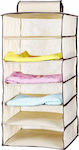 Viosarp Stoff Aufhängen Aufbewahrungshülle für Kleidung in Ecru Farbe 30x30x60cm 1Stück