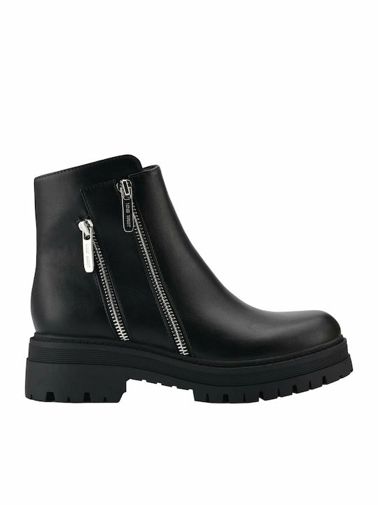 Pulls3 Leather Women's Ankle Boots Black