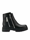 Pulls3 Leather Women's Ankle Boots Black