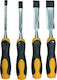 Epica Star Skewed Chisel with Plastic Handle 4pcs